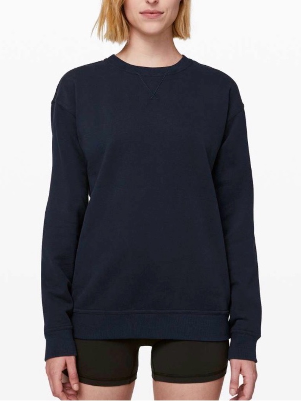 Lululemon Women’s All Yours Crew Neck Sweatshirt True Navy Size 14
